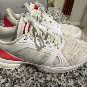 Women’s Adidas Stella Court Shoe. Size 7. Worn once outside and 3 times inside.